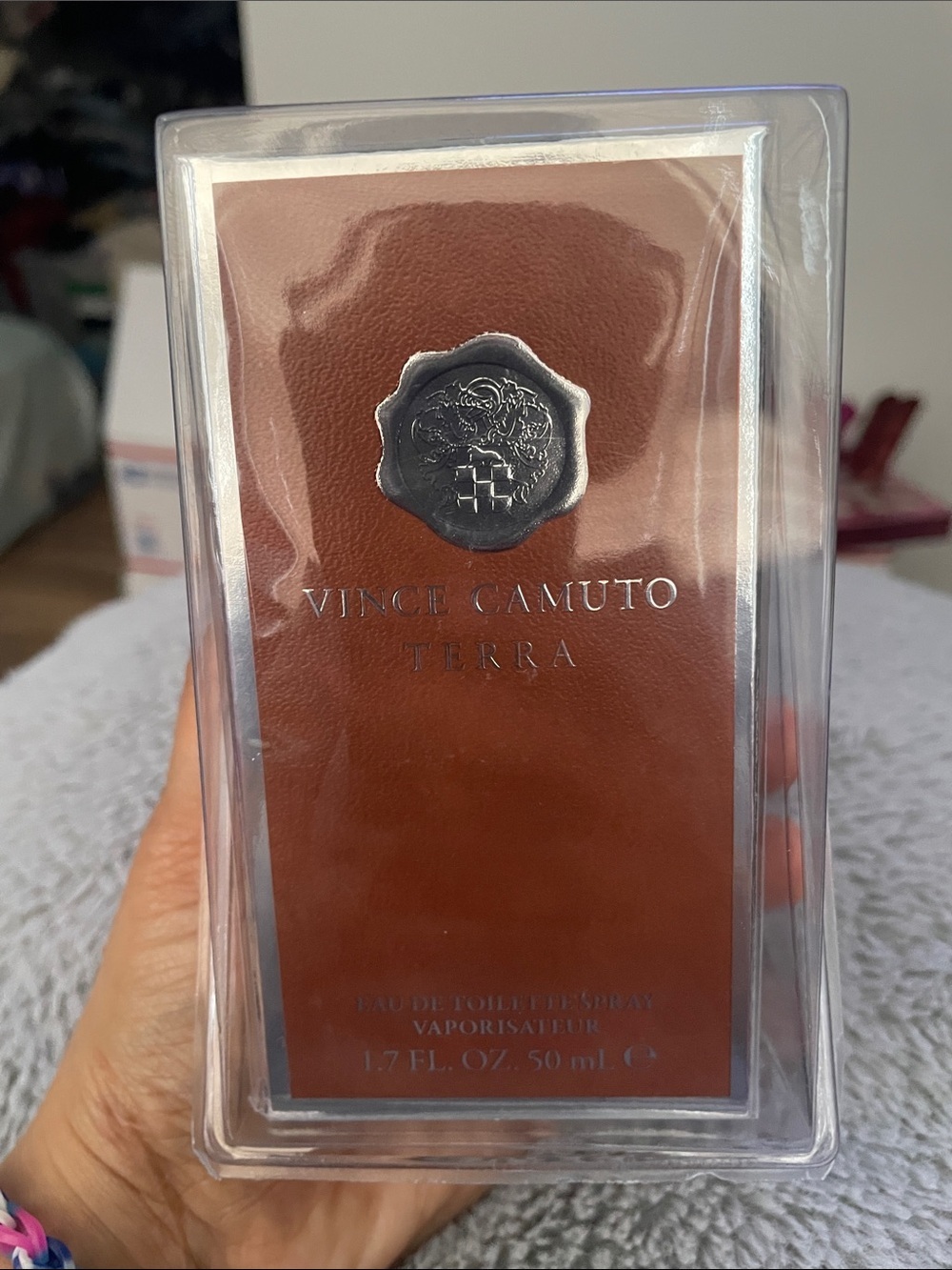 Vince Camuto Terra Men's Fragrance - Brown and Silver Bottle